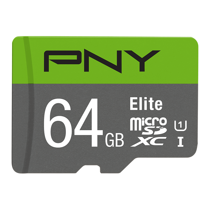 1 PNY Flash Memory Cards MicroSDXC Elite 64GB Fr